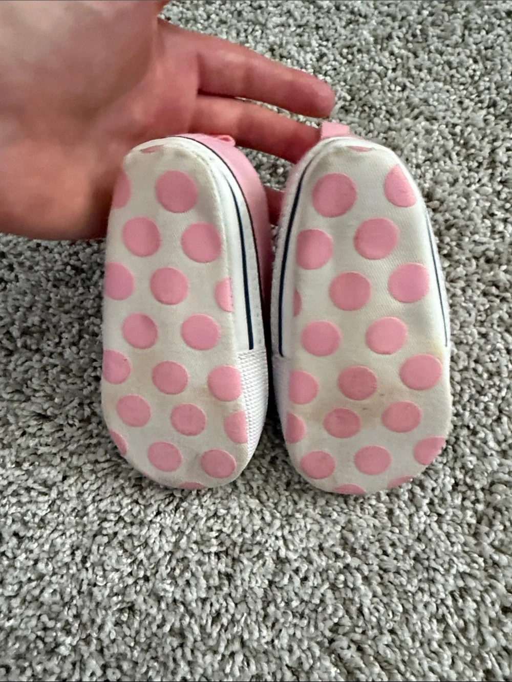 Pink Canvas High-Top Baby Shoes with Lace-Up Closure